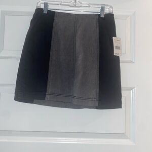NWT Women’s Free People Black and Gray Mini Skirt - size 8